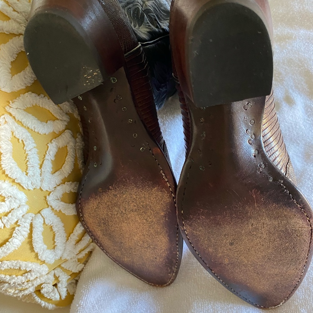 Brown and Black Cowboy Boots - Picture 3 of 4